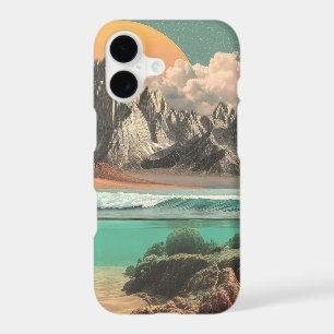 Surreal Ocean and Mountain Landscape with Waves iPhone 17 Case