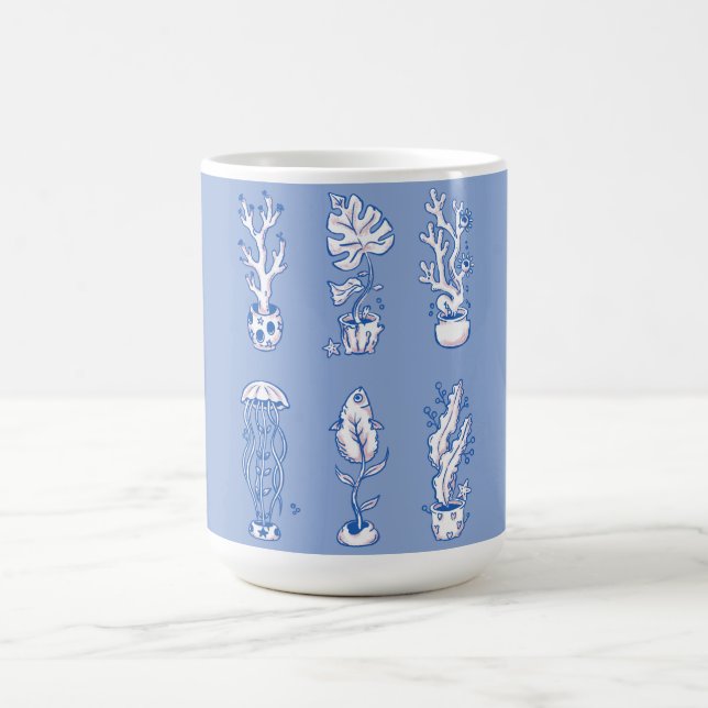Surreal Ocean Botanicals Coffee Mug (Center)