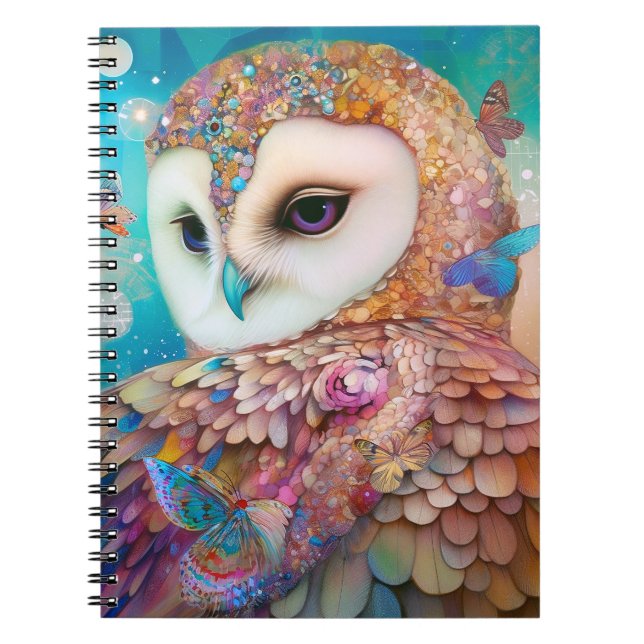 Surreal Owl Fantasy Art Notebook (Front)