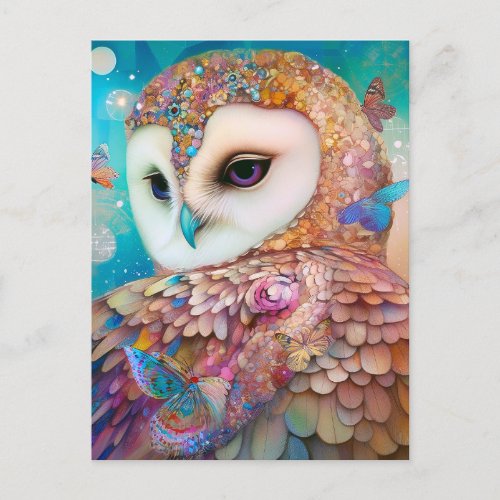Surreal Owl Fantasy Art Postcard
