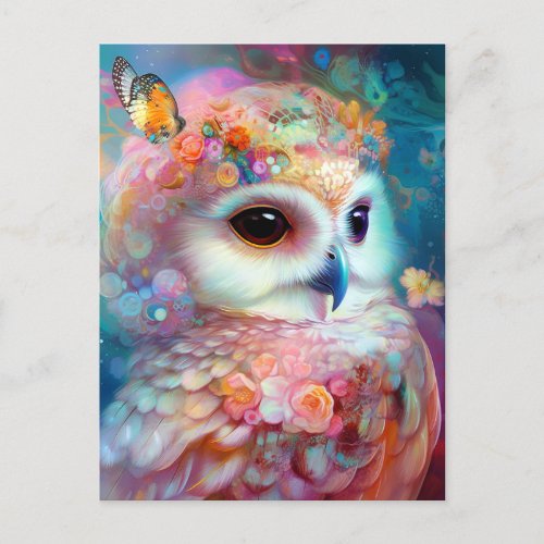 Surreal Owl Fantasy Art Postcard