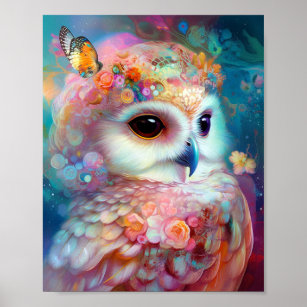Surreal Owl Fantasy Art Poster