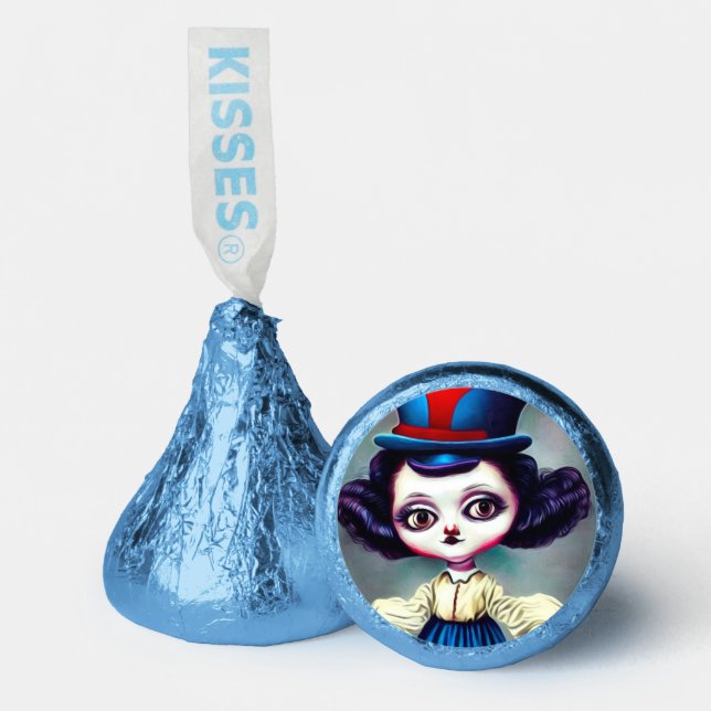 Surreal Painted Purple Hair Circus Clown Hershey®'s Kisses® (Front)