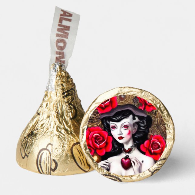 Surreal Painted Red Flowers Woman Hershey®'s Kisses® (Front)