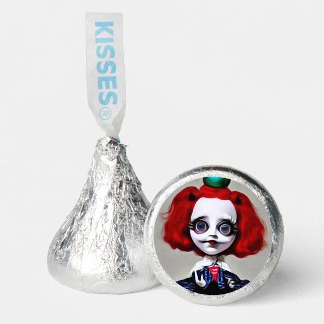Surreal Painted Sad Clown Doll Hershey®'s Kisses® (Front)