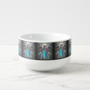 Surreal Painted Sunburst Fairy Soup Mug