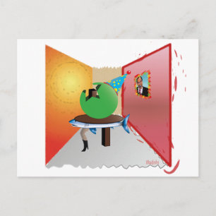 Surreal Party - Colorful, Weird and Artistic Invitation Postcard
