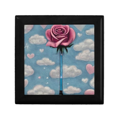 Surreal Pencil Rose  Clouds Gift Box