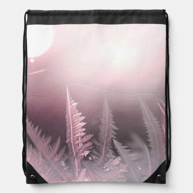 Surreal Pink Landscape  Drawstring Bag (Front)