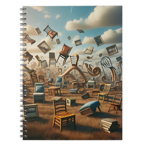 Surreal Playground _ Bright Primary Colors Notebook