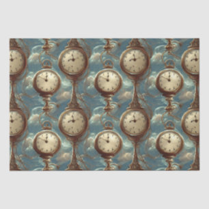 Surreal Pocket Watch Pattern Tissue Paper