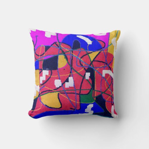 Surreal Pop Art Accent Colorful Pillow