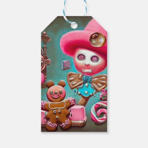 Surreal Pop Candy  Gingerbread Gift Tags