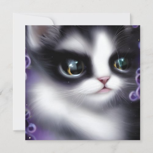 Surreal Pop Fluffy Kitten Card