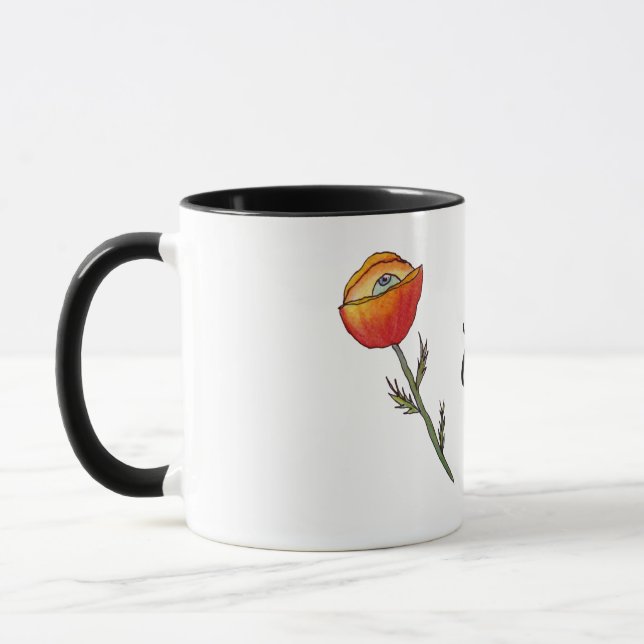 Surreal Poppy Flower Mug (Left)