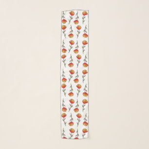 Surreal Poppy Flowers Chiffon Scarf