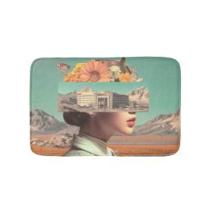 Surreal Portrait with Architectural Landscape Bath Mat