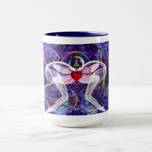 Surreal Psychedelic Dragon Fly Mug