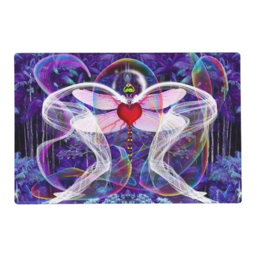 Surreal Psychedelic Dragon Fly Placemat