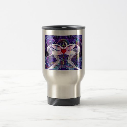 Surreal Psychedelic Dragon Fly Travel Mug