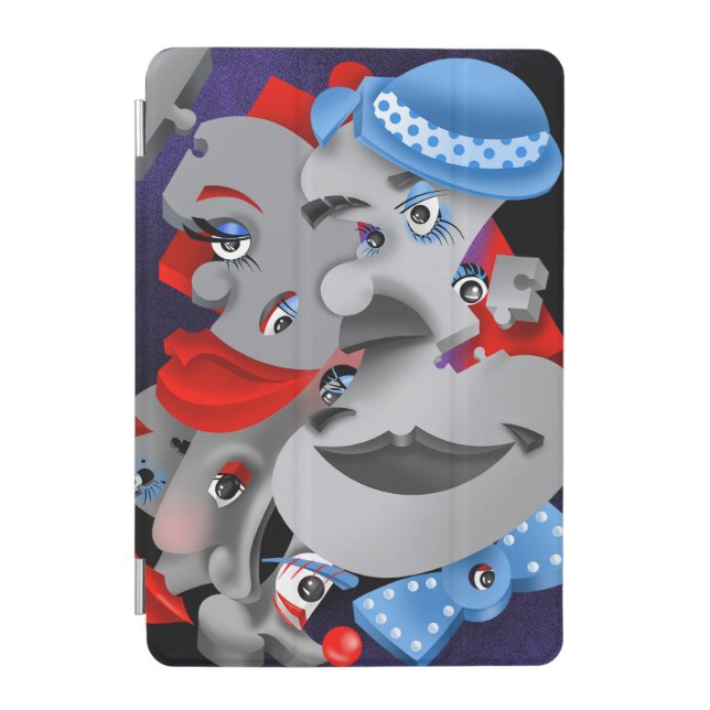 Surreal Puzzel Faces  iPad Mini Cover (Front)