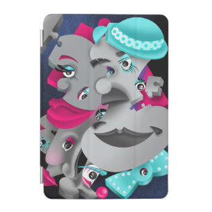 Surreal Puzzel Faces iPad Mini Cover