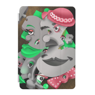 Surreal Puzzel Faces iPad Mini Cover