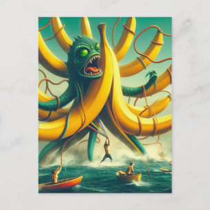 Surreal Release the Banana Kracken Postcard