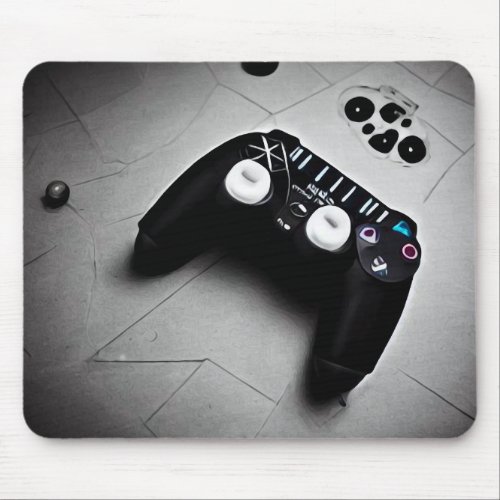 Surreal Retro Gaming Controller Mouse Pad