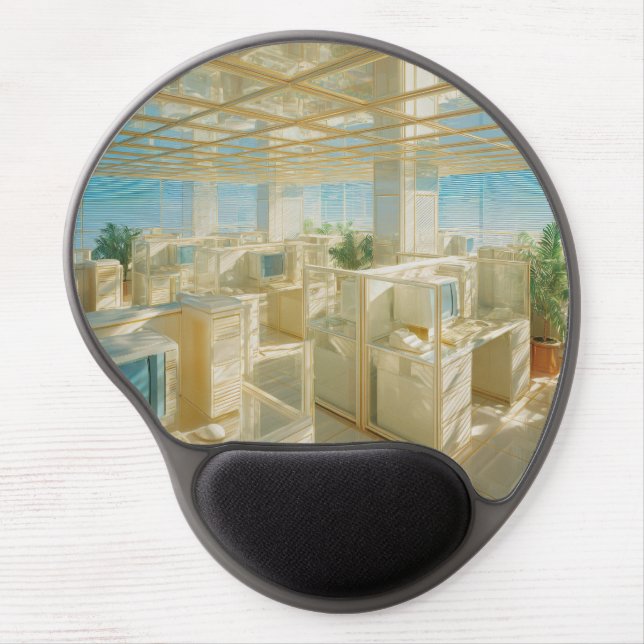 Surreal Retro Office Liminal Space Mousepad (Front)