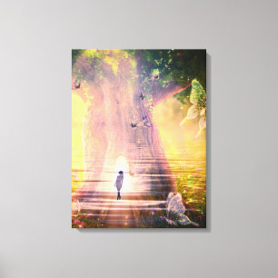 Surreal River Forest of Butterflies Canvas Print