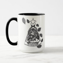 Surreal Rose Dress Botanical Two-Tone Coffee Mug