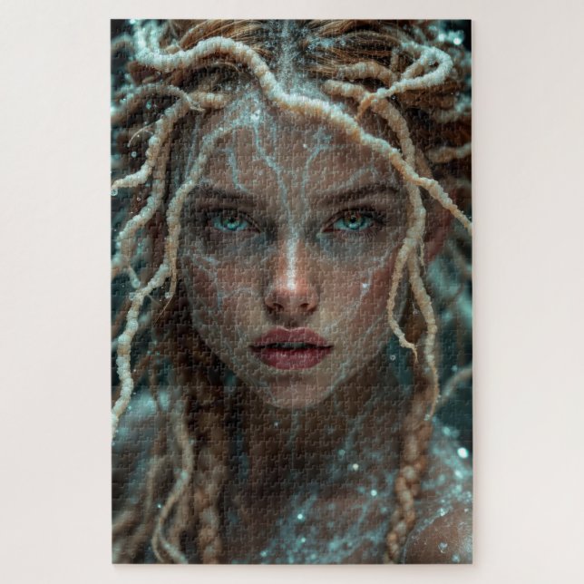 Surreal Salt Muse with Crystallized Salt Braids Jigsaw Puzzle (Vertical)
