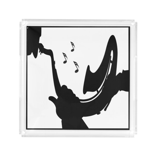 Surreal Saxophone Play Acrylic Tray (Front)