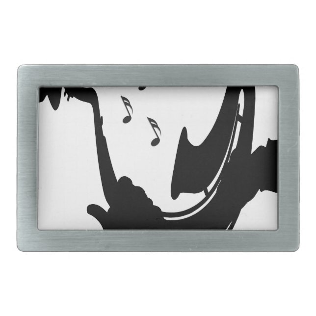 Surreal Saxophone Play Belt Buckle (Front)
