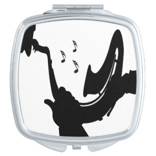 Surreal Saxophone Play Compact Mirror