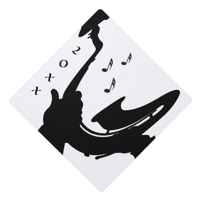Surreal Saxophone Play Graduation Cap Topper (Front)