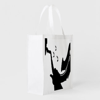 Surreal Saxophone Play Grocery Bag