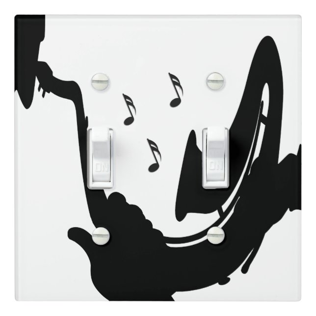 Surreal Saxophone Play Light Switch Cover (In Situ)