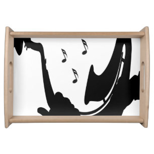 Surreal Saxophone Play Serving Tray