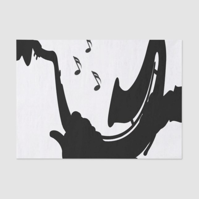 Surreal Saxophone Play Tissue Paper (Front)