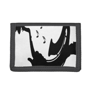 Surreal Saxophone Play Tri-fold Wallet