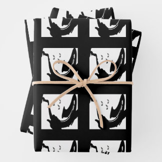 Surreal Saxophone Play Wrapping Paper Sheets