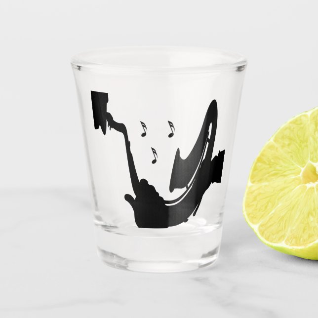 Surreal Saxophone  Shot Glass (Front)