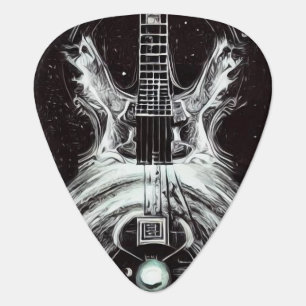 Surreal Sci-fi Electric Guitar Pick