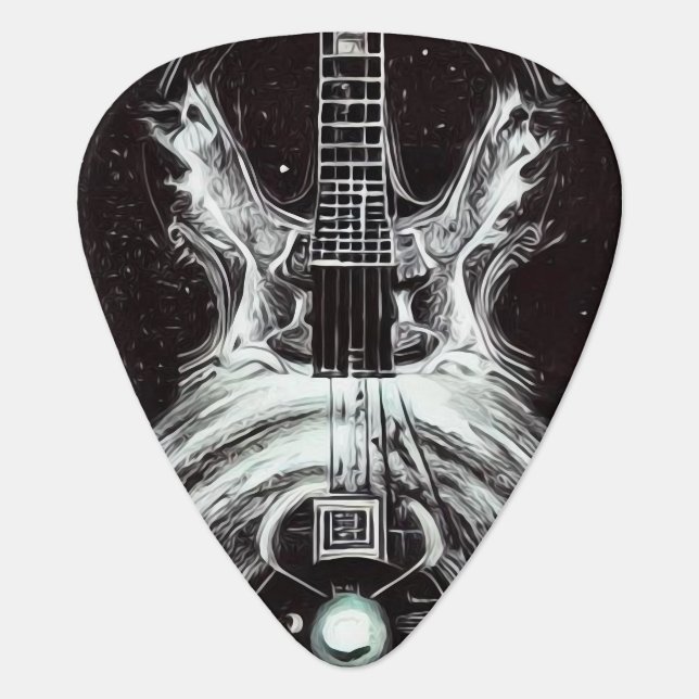 Surreal Sci-fi Electric Guitar Pick (Front)
