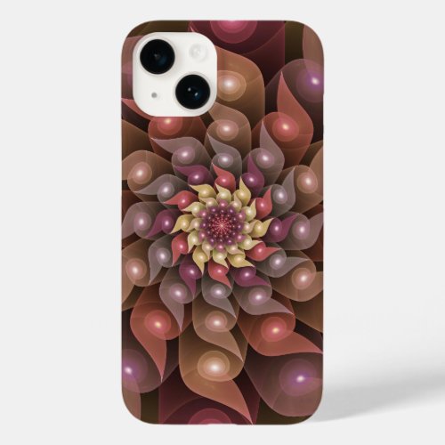 Surreal Shiny Flower Modern Abstract Fractal Art Case_Mate iPhone 14 Case