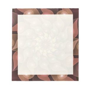 Surreal Shiny Flower Modern Abstract Fractal Art Notepad