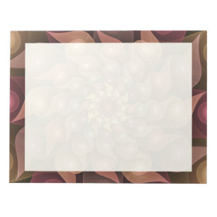 Surreal Shiny Flower Modern Abstract Fractal Art Notepad