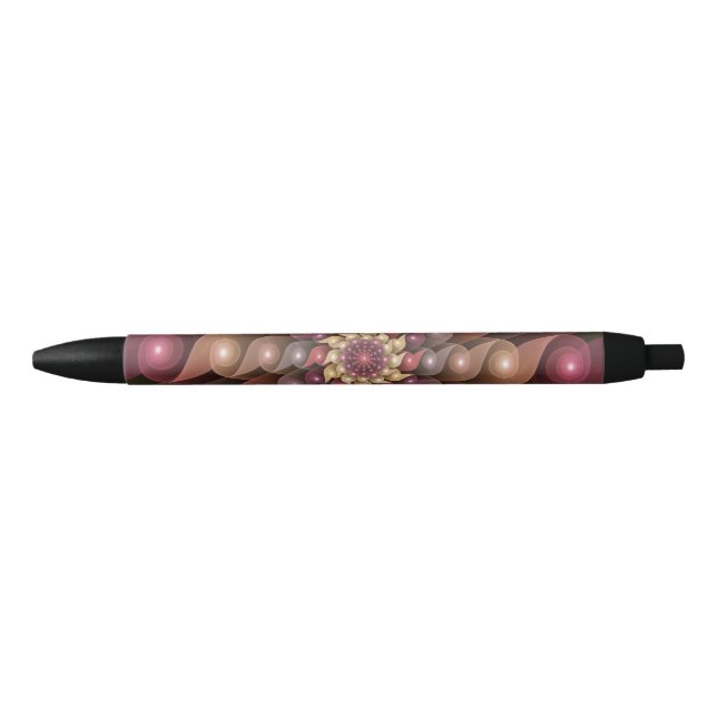Surreal Shiny Flower Modern Abstract Fractal Art Pen (Front)